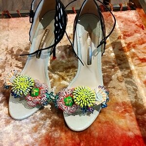 Sophia Webster tropical motif heels size 39  8.5